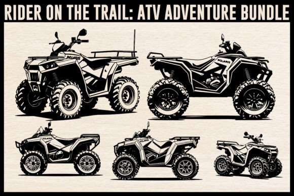 ATV Adventure Silhouette Bundle Graphics and Crafts