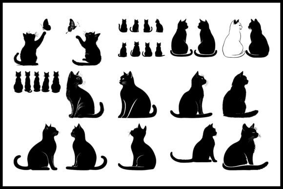 Black Cat Silhouette Collection – Graphics & Crafts