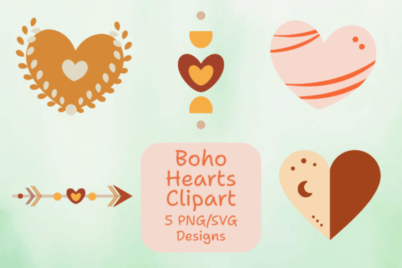 Boho Heart Bundle: Graphics and Crafts Fusion