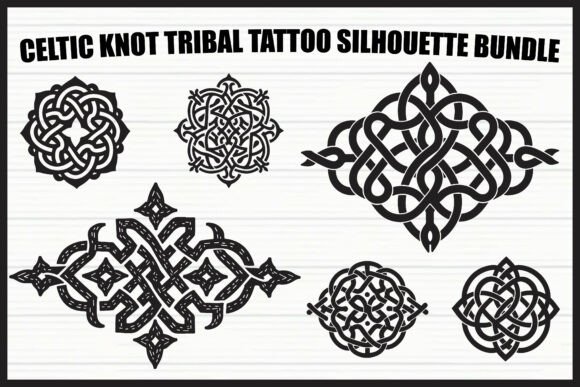 Celtic Knot Tribal Tattoo Bundle: Graphics & Crafts