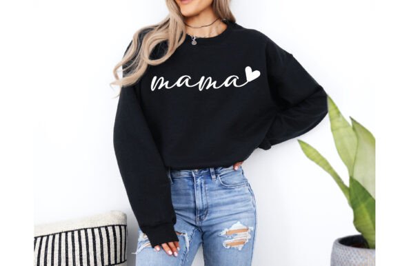 Custom Embroidered Mama Sweatshirt: Graphics and Crafts in Action