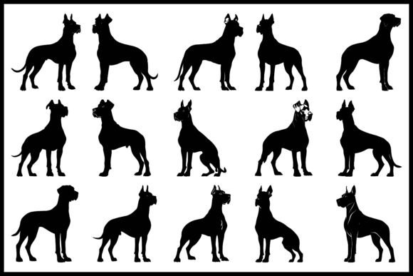Dog Silhouette Clipart Bundle for Crafts and Graphics