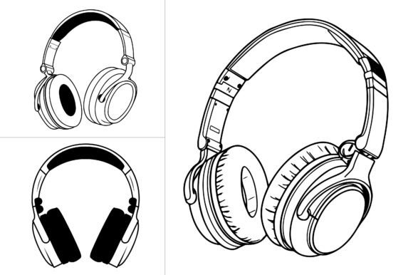 Headphone Line Art: Graphics and Crafts in Action