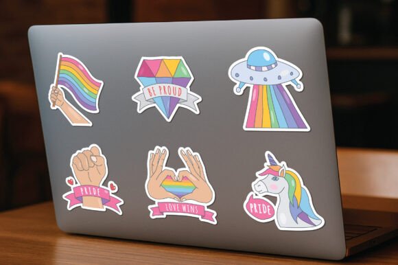 Pride Movement Stickers: Graphics and Crafts with Heart