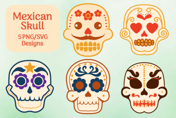 Sugar Skull Clipart: Graphics for Crafts & Branding