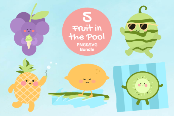 Summer Fruit Splash: Graphics for Crafts and Creative Projects
