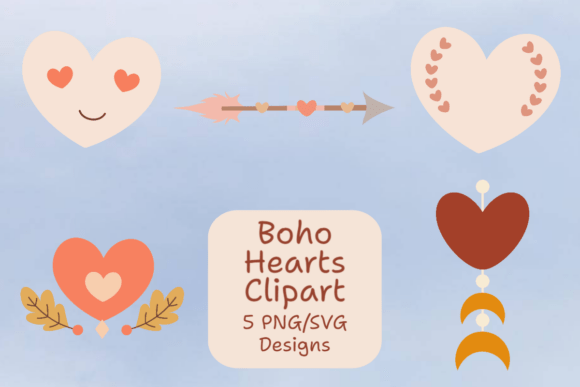 Sweet Boho Heart Bundle: Graphics for Crafts & Creative Brands