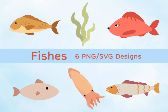 Whimsical Fish Clipart for Crafts and Graphics
