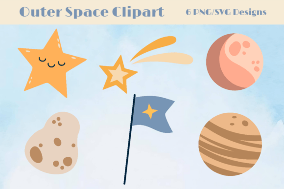 Whimsical Galaxy Set: Graphics for Creative Crafts